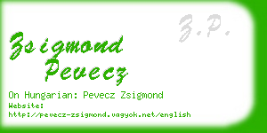 zsigmond pevecz business card